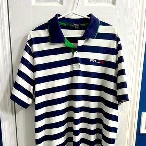 Pristine RLX polo. Embroidered logo on front left chest and right sleeve